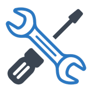 Schraubenzieher und Schraubenschlüssel-Logo